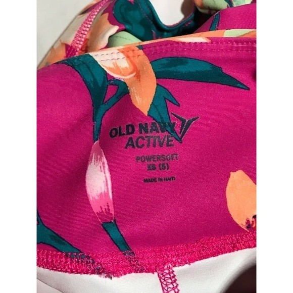 NWOT Old Navy Size 5 XS Girls Active Powersoft Pink Floral Biker Shorts - Picture 3 of 5